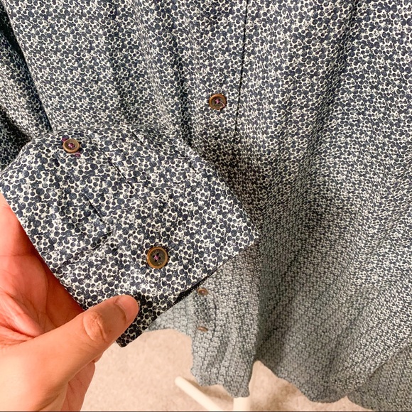 Ted Baker Dot Pattern Shirt, Blue, Size 7 / XXL - Picture 6 of 9